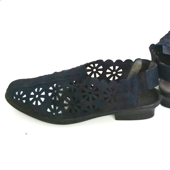 1990's Suede Cut-out Slingbacks - Picture 5 of 6